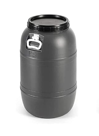 Bidones Mugar-Bidón de plástico con asas y boca ancha, 60L