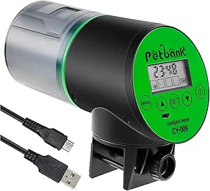 Comedero Petbank USB Charger Alimentador Automático Acuario