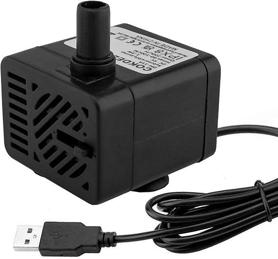 Bombas_Agua Mini bomba de agua sumergible USB (CC 5 V 1 – 3 W 200 L/H)