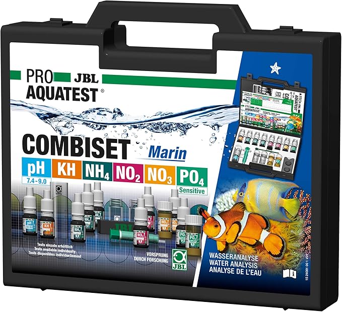 Test_agua JBL ProAquaTest Combi Set Marin - Maletín 6 Pruebas, Agua de Salada