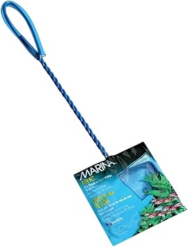 Salabre Marina Red de Malla Fina Blanca para acuarios, M, 10,5x12,5cm - 25cm