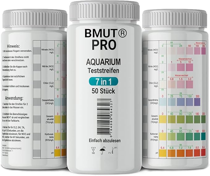 Test_agua BMUT 50 tiras de prueba 7 en 1 para acuario