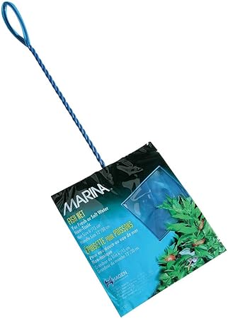 Salabre Red de Malla Fina Blanca para acuarios Marina, L, 15 x 13 cm - 30 cm