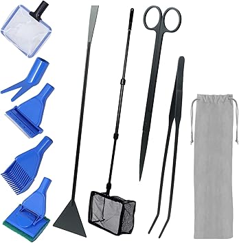 Limpiacristales Kit de herramientas de limpieza de acuario 9 en 1