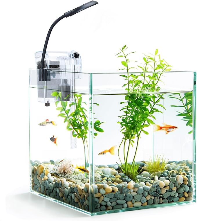 Kit_Acuario Nobleza - 27L Acuarios con Sistema de Filtrado Integrado e Iluminación LED
