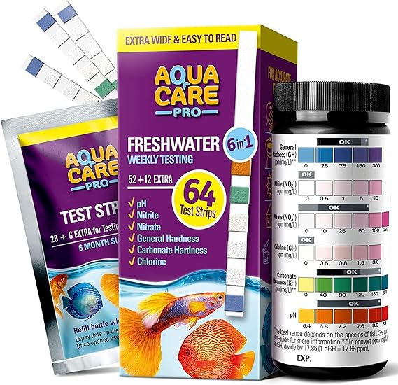 Test_agua Aqua Care Pro Freshwater Test Tiras Reactivas para Acuario - 64uds