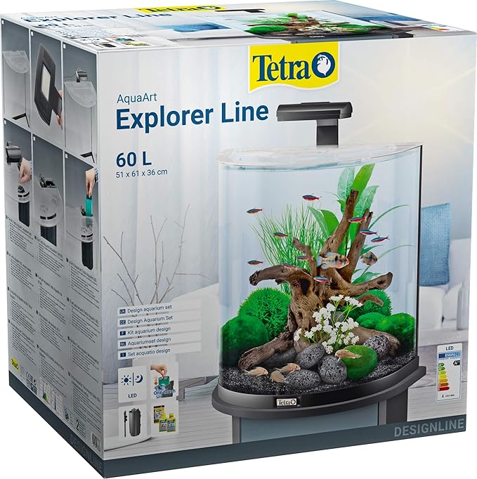 Kit_Acuario Tetra Acuario Tetra AquaArt LED 60L Línea Explorer 60L